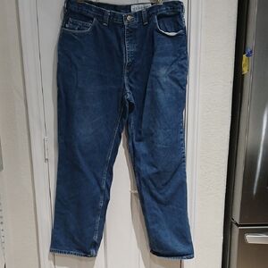 Blue Relaxed Fit Jeans with Vintage Style